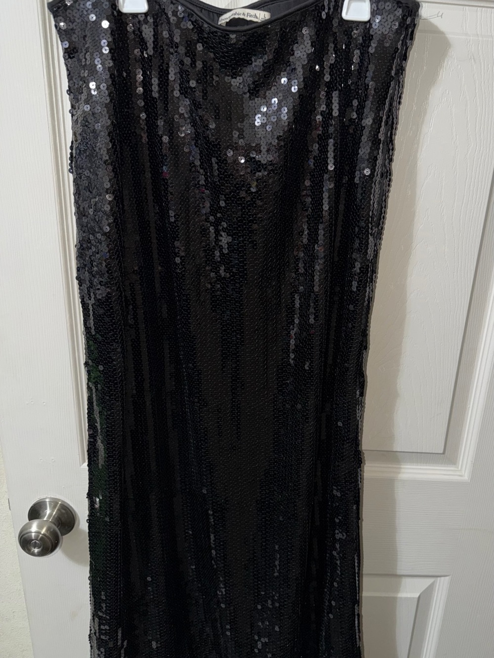 Abercrombie & Fitch Black Sequin Maxi Skirt Large
